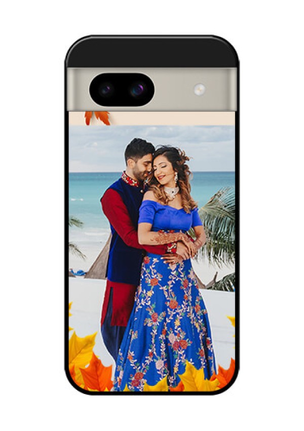 Google Pixel 8A 5G Custom Glass Phone Case - Autumn Maple Leaves Design