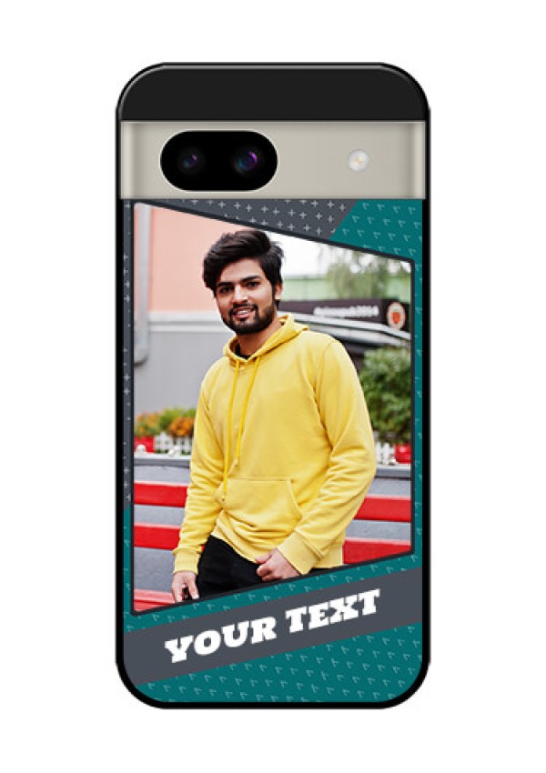 Google Pixel 8A 5G Custom Glass Phone Case - Background Pattern Design With Quote