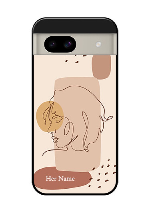 Google Pixel 8A 5G Custom Glass Phone Case - Calm Woman Line Art Design