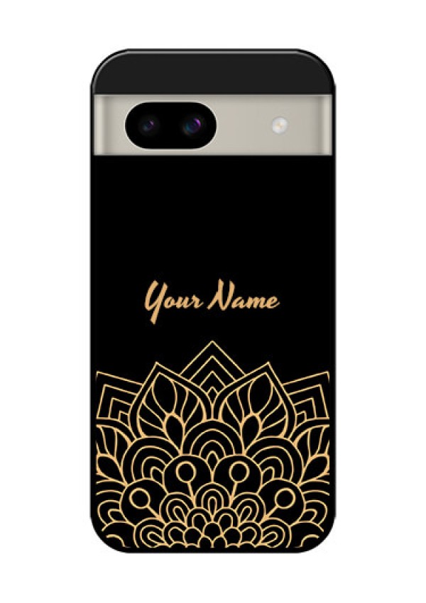Google Pixel 8A 5G Custom Glass Phone Case - Golden Mandala Design