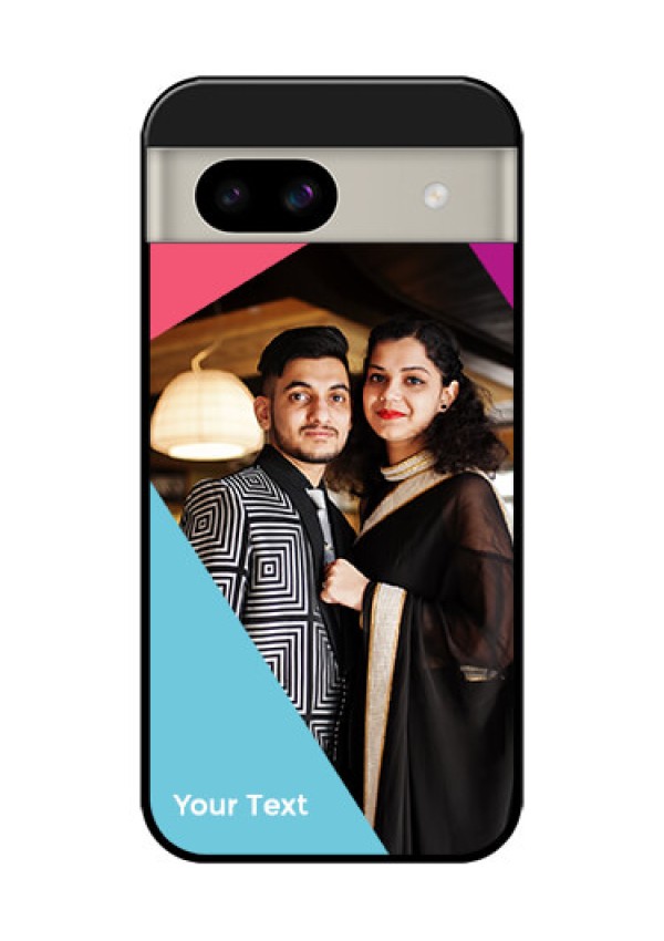 Google Pixel 8A 5G Custom Glass Phone Case - Stacked Triple Colour Design