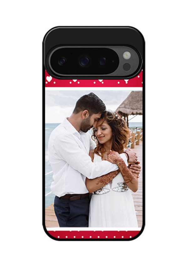 Google Pixel 9 Pro 5G Custom Glass Phone Case - Hearts Mobile Case Design