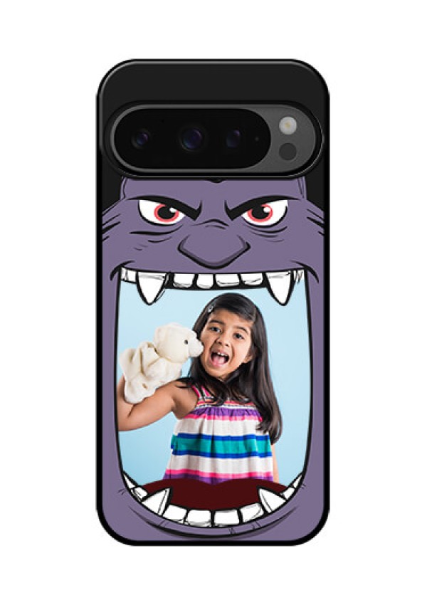 Google Pixel 9 Pro 5G Custom Glass Phone Case - Angry Monster Design