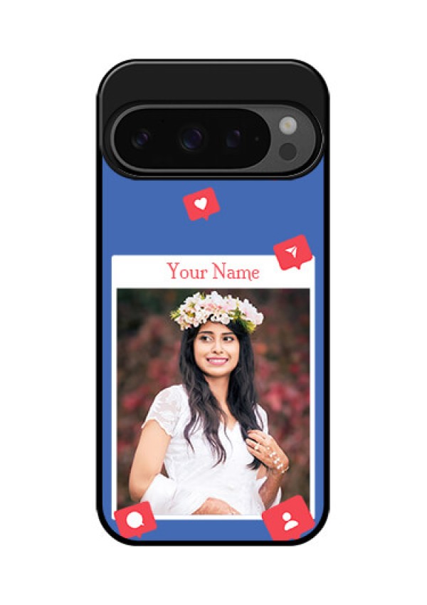 Google Pixel 9 Pro 5G Custom Glass Phone Case - Like Share And Comment Design