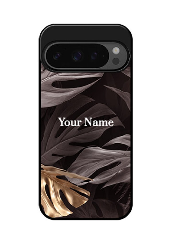 Google Pixel 9 Pro 5G Custom Glass Phone Case - Wild Leaves Digital Paint Design