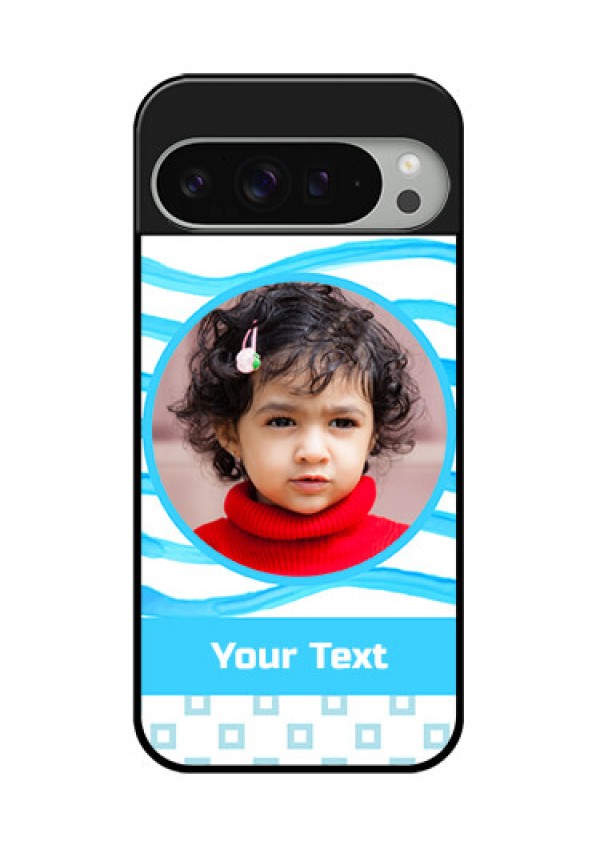 Google Pixel 9 Pro Xl Custom Glass Phone Case - Simple Blue Case Design