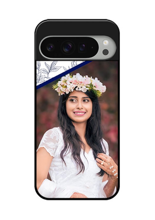 Google Pixel 9 Pro Xl Custom Glass Phone Case - Classy Floral Design