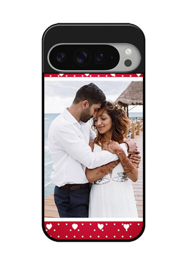 Google Pixel 9 Pro Xl Custom Glass Phone Case - Hearts Mobile Case Design