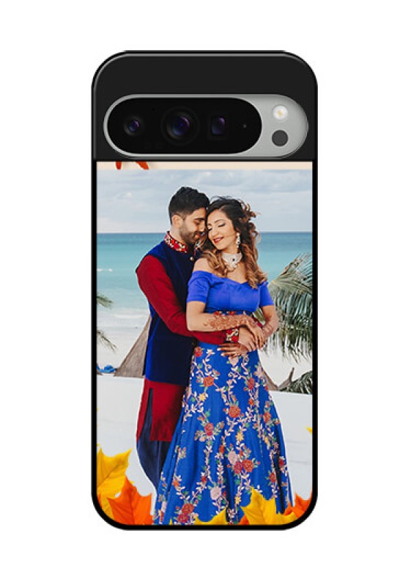 Google Pixel 9 Pro Xl Custom Glass Phone Case - Autumn Maple Leaves Design