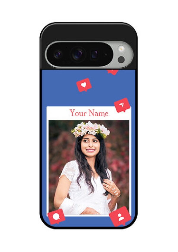 Google Pixel 9 Pro Xl Custom Glass Phone Case - Like Share And Comment Design