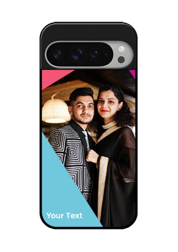 Google Pixel 9 Pro Xl Custom Glass Phone Case - Stacked Triple Colour Design