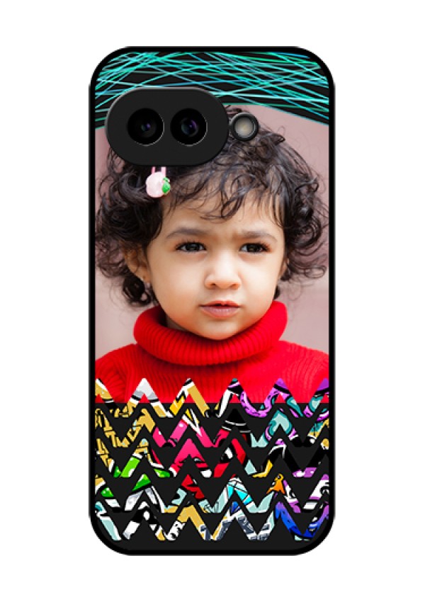 Pixel 9A 5G Custom Glass Phone Case - Neon Abstract Design