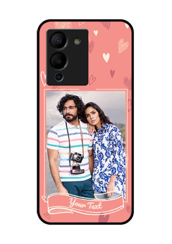 Infinix Note 12 Turbo Custom Glass Phone Case - Love Doodle Art Design