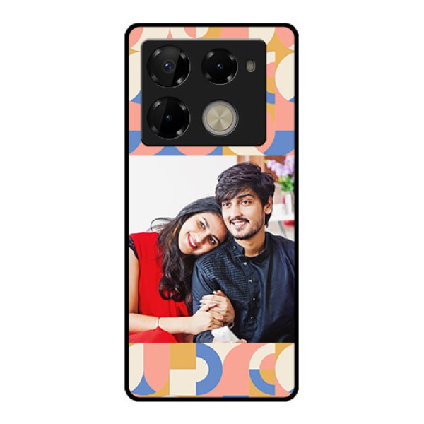 Infinix Note 40 Pro Plus 5G Custom Glass Phone Case - Semi - Circle Maze Pattern Design