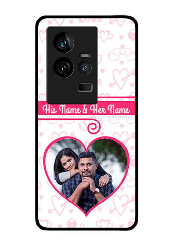 iQOO 11 5G Personalized Glass Phone Case - Heart Shape Love Design