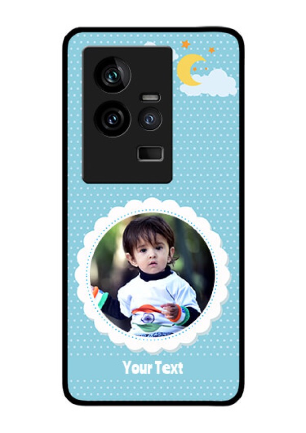 iQOO 11 5G Personalised Glass Phone Case - Violet Pattern Design