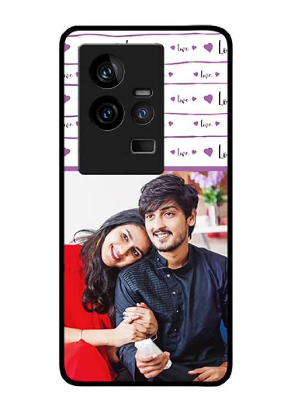 iQOO 11 5G Custom Glass Mobile Case - Couples Heart Design