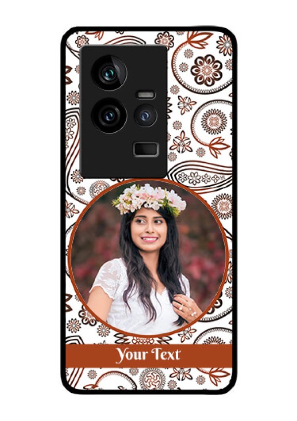 iQOO 11 5G Custom Glass Mobile Case - Abstract Flower Design