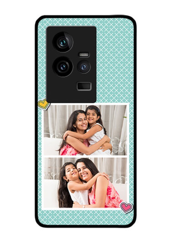 iQOO 11 5G Custom Glass Phone Case - 2 Image Holder with Pattern Design