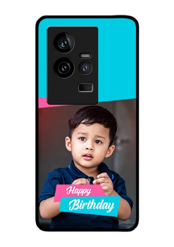 iQOO 11 5G Personalized Glass Phone Case - Image Holder with 2 Color Design