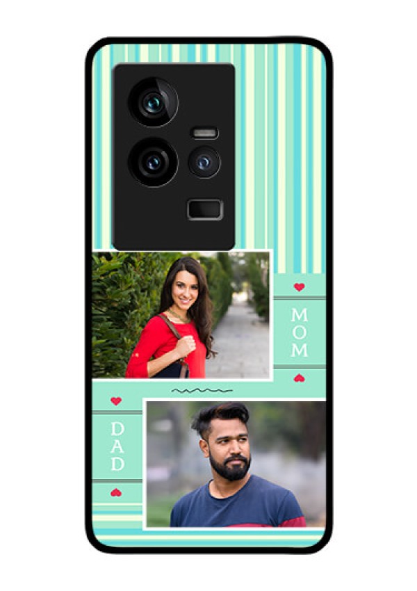 iQOO 11 5G Custom Glass Phone Case - Mom & Dad Pic Design