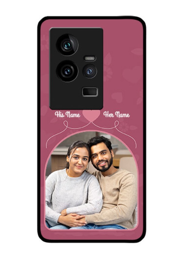 iQOO 11 5G Photo Printing on Glass Case - Love Floral Design