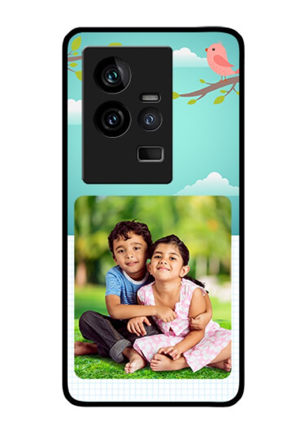 iQOO 11 5G Photo Printing on Glass Case - Doodle love Design