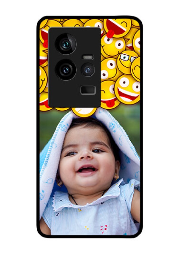 iQOO 11 5G Custom Glass Mobile Case - with Smiley Emoji Design