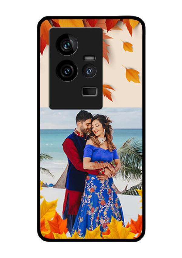 iQOO 11 5G Photo Printing on Glass Case - Autumn Maple Leaves Design