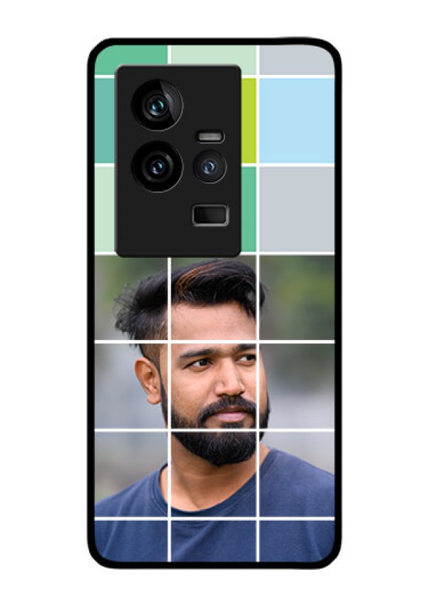iQOO 11 5G Photo Printing on Glass Case - with white box pattern