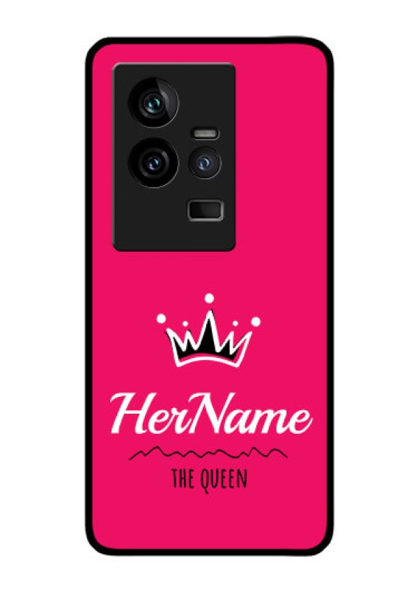 iQOO 11 5G Glass Phone Case Queen with Name