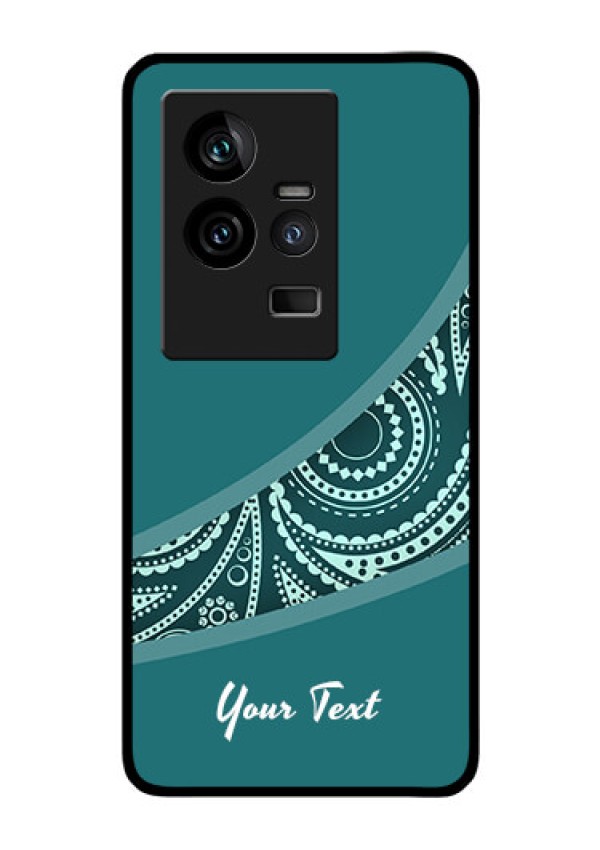 iQOO 11 5G Photo Printing on Glass Case - semi visible floral Design