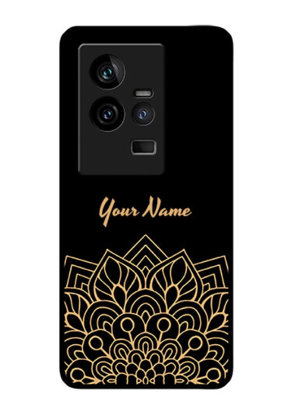 iQOO 11 5G Custom Glass Phone Case - Golden mandala Design