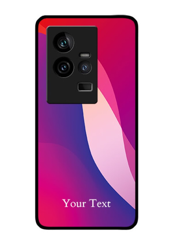 iQOO 11 5G Personalized Glass Phone Case - Digital abstract Overlap Design