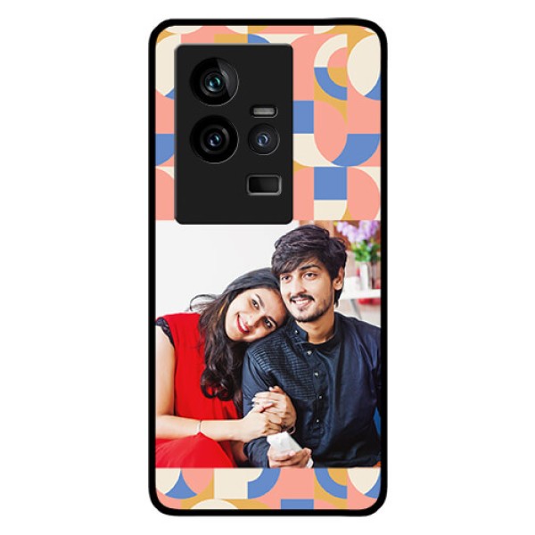 iQOO 11 5G Photo Printing on Glass Case - Semi-circle Maze Pattern Design