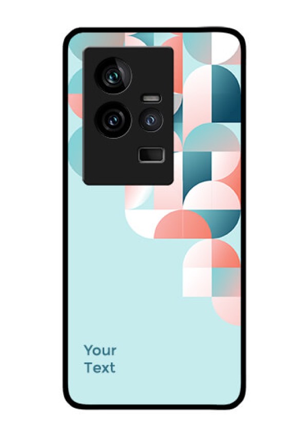 iQOO 11 5G Custom Glass Phone Case - Stylish Semi-circle Pattern Design