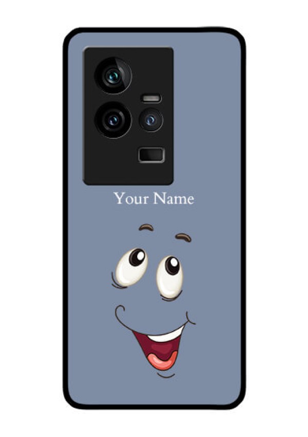 iQOO 11 5G Photo Printing on Glass Case - Laughing Cartoon Face Design