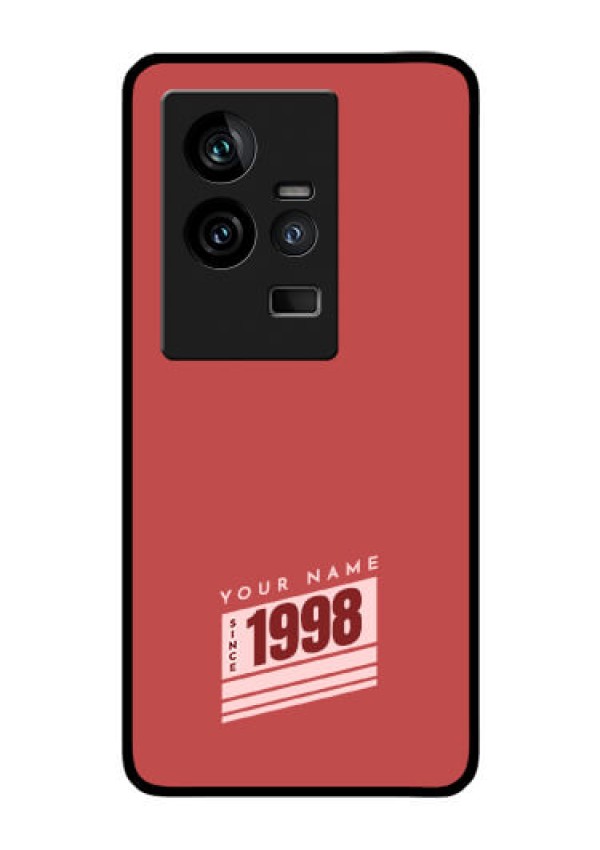 iQOO 11 5G Custom Glass Phone Case - Red custom year of birth Design