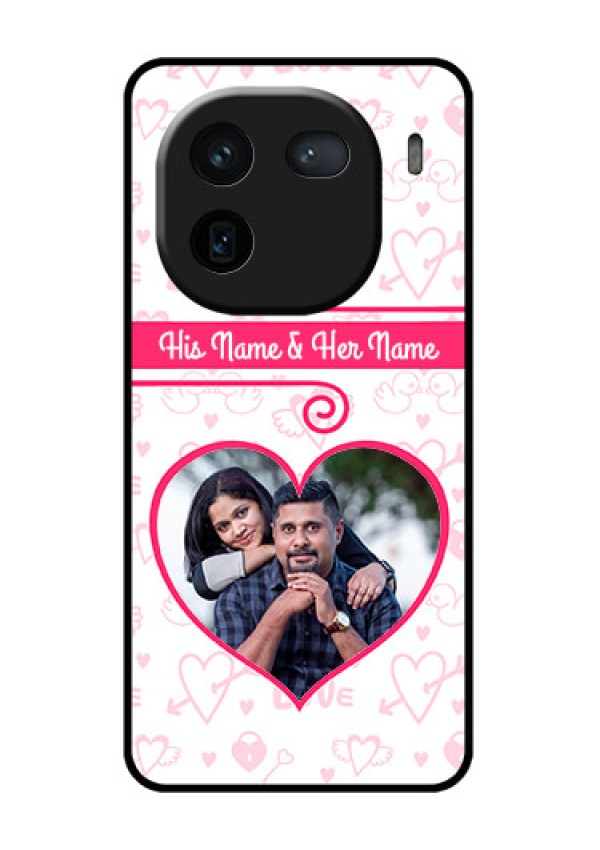 iQOO 12 5G Custom Glass Phone Case - Heart Shape Love Design