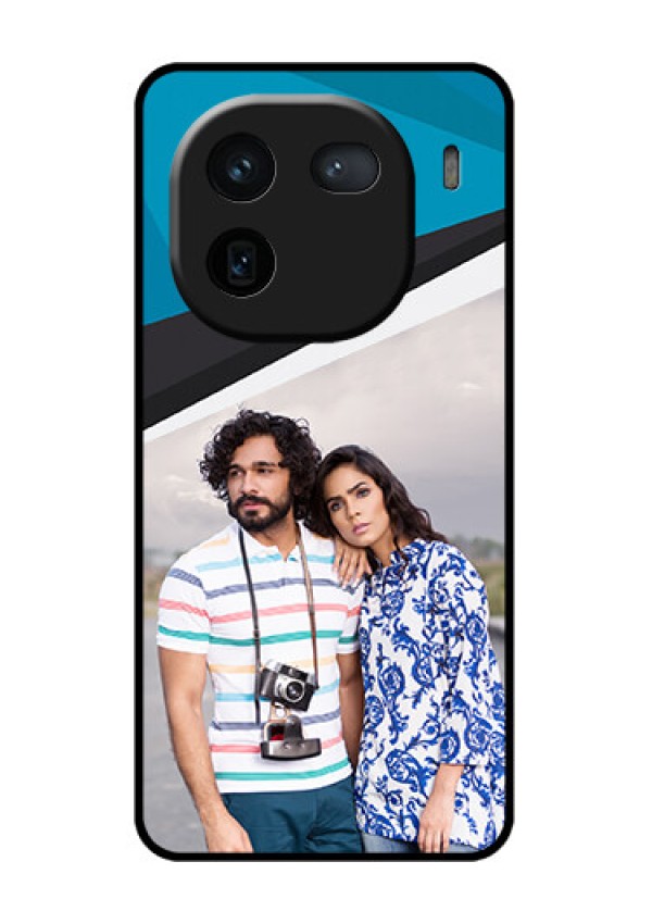 iQOO 12 5G Custom Glass Phone Case - Simple Pattern Photo Upload Design