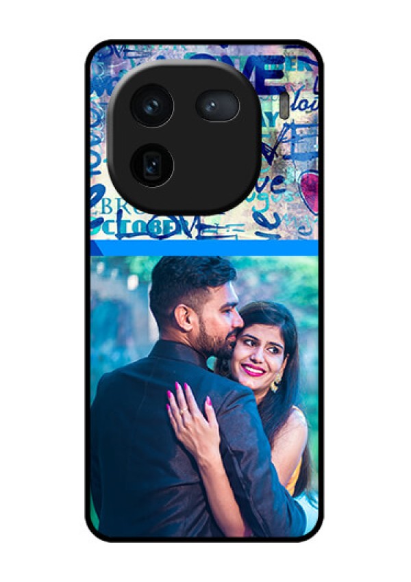 iQOO 12 5G Custom Glass Phone Case - Colorful Love Design