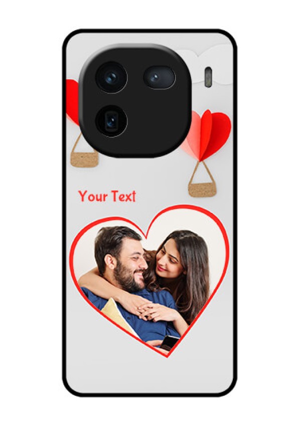 iQOO 12 5G Custom Glass Phone Case - Parachute Love Design