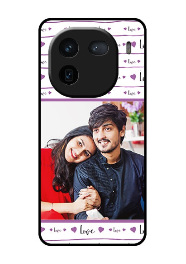 iQOO 12 5G Custom Glass Phone Case - Couples Heart Design