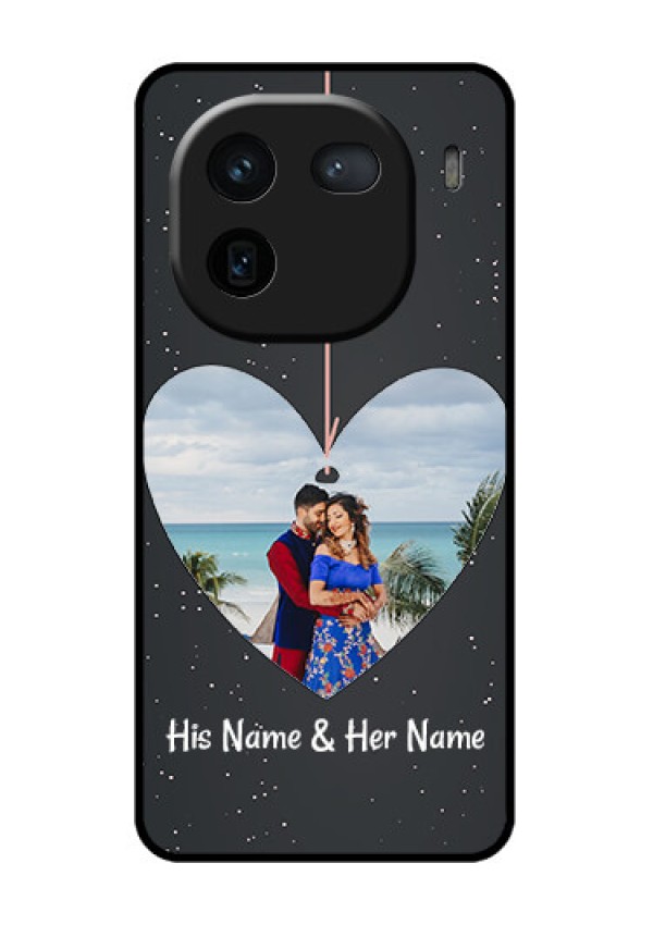 iQOO 12 5G Custom Glass Phone Case - Hanging Heart Design