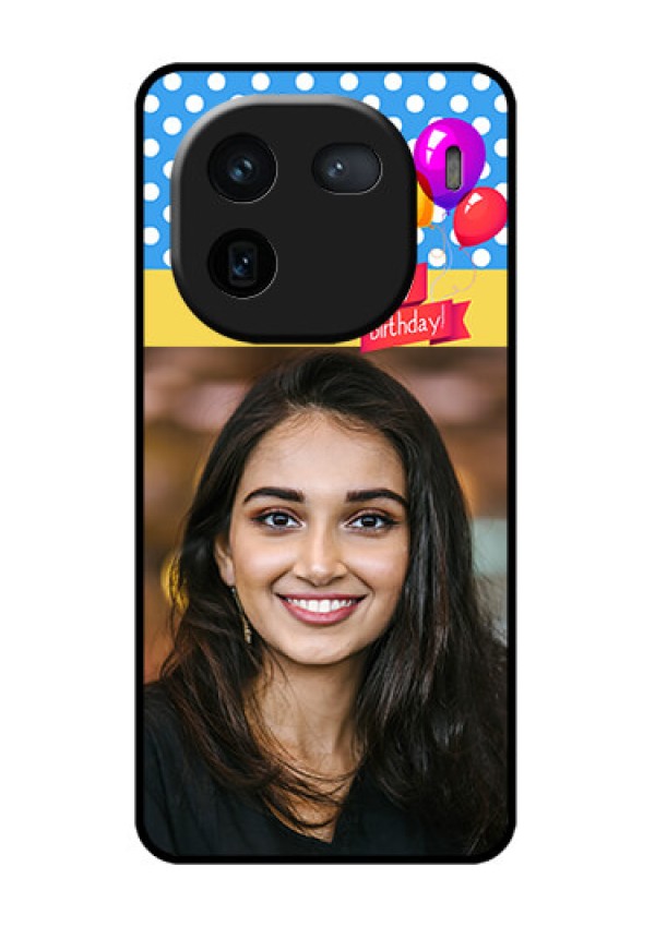 iQOO 12 5G Custom Glass Phone Case - Happy Birthday Design