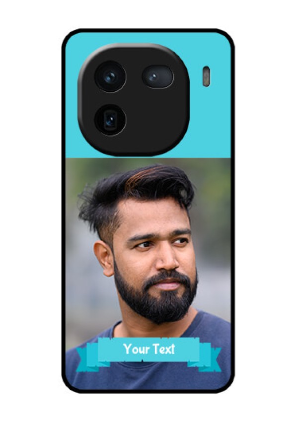 iQOO 12 5G Custom Glass Phone Case - Blue Color Design