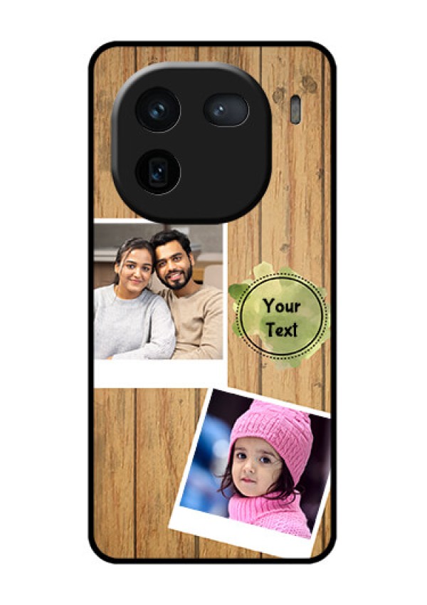 iQOO 12 5G Custom Glass Phone Case - Wooden Texture Design