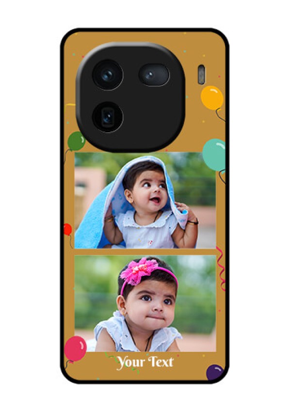 iQOO 12 5G Custom Glass Phone Case - Image Holder With Birthday Celebrations Design