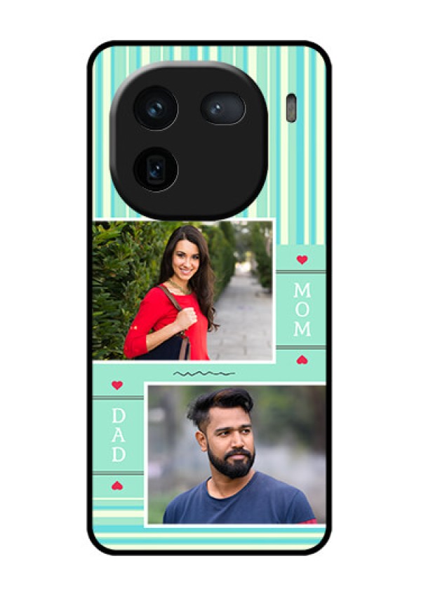 iQOO 12 5G Custom Glass Phone Case - Mom & Dad Pic Design