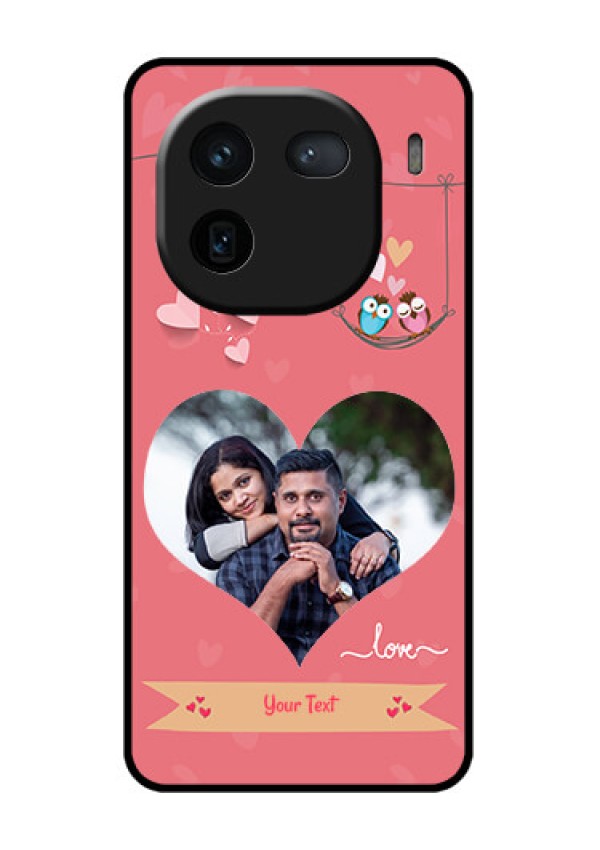 iQOO 12 5G Custom Glass Phone Case - Peach Color Love Design
